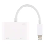 AK109 3 in 1 8 Pin Male to Dual USB Female Port Camera Adapter, Support for iOS 13.0 and Above System - Image 5