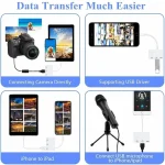 3 in 1 8 Pin Male to Dual USB Female Port Camera Adapter - Image 7