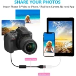 NK102 8 Pin Male to Single USB Female Port Camera Adapter, Support for iOS 13.0 and Above System - Image 6