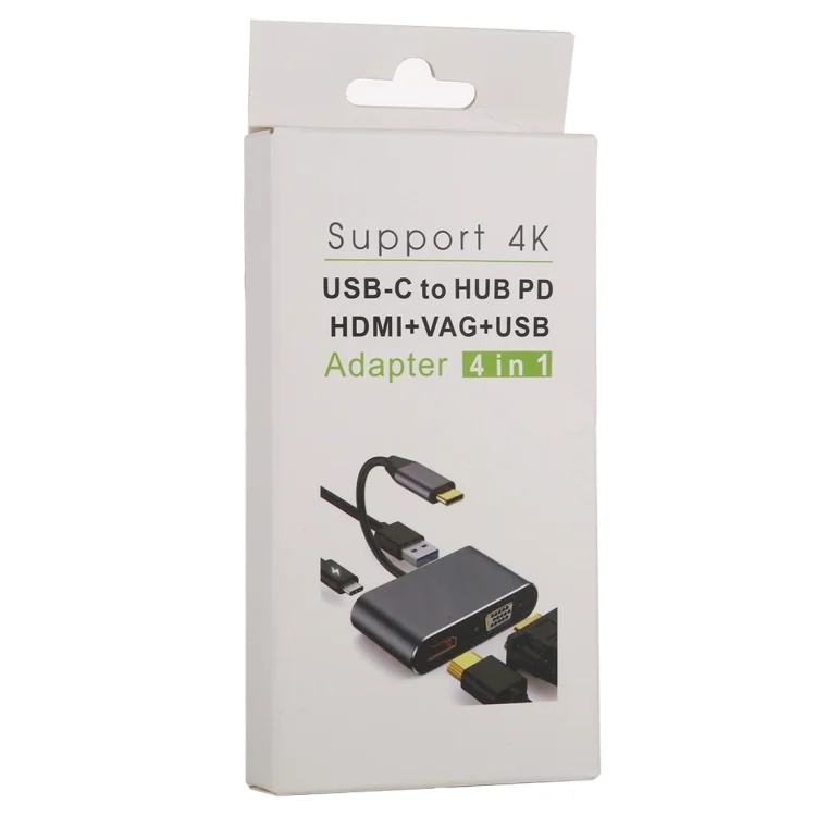 MBC2515_3.webp 4 in 1 USB / Type-C to 4K HDMI + VGA + USB 3.0 Interface Multifunction Adapter - Image 4