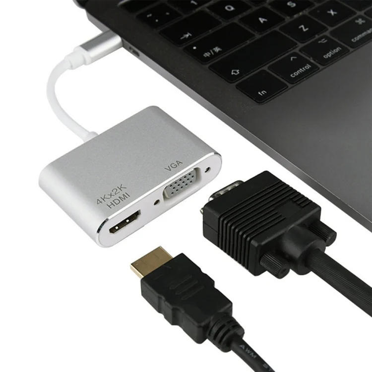 MBC2515_4.webp 4 in 1 USB / Type-C to 4K HDMI + VGA + USB 3.0 Interface Multifunction Adapter - Image 5