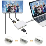 4 in 1 Hub USB-C / Type-C to VGA & DVI & HDMI & USB Adapter - Image 7
