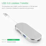 6 in 1 Hub USB-C / Type-C to USB-C / Type-C & HDMI & SD & TF & 2 USB Adapter - Image 4