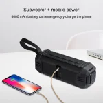 awei Y280 IPX4 Bluetooth Speaker Power Bank with Enhanced Bass, Built-in Mic, Support FM / USB / TF Card / AUX, Y280 - Image 5