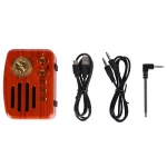 Angel MA-1500 Retro Bluetooth HiFi Radio Speaker with Colorful LED Light, Support USB & FM & 3.5mm Aux - Image 5