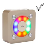 A9 Portable Bluetooth Stereo Speaker with Built-in MIC & Light, Support Hands-free Calls & TF Card & AUX IN, Bluetooth Distance: 10m, with Light(Gold), with Light(Black), with Light(Rose Gold)
