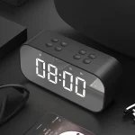 AEC BT501 Bluetooth 5.0 Mini Speaker with LED & Alarm Clock & Clock & Mirror, Support 32G TF Card, BT501 - Image 2