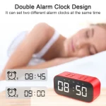 AEC BT501 Bluetooth 5.0 Mini Speaker with LED & Alarm Clock & Clock & Mirror, Support 32G TF Card, BT501 - Image 12