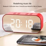 AEC BT501 Bluetooth 5.0 Mini Speaker with LED & Alarm Clock & Clock & Mirror, Support 32G TF Card, BT501 - Image 13