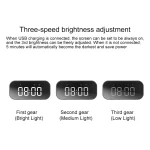 AEC BT501 Bluetooth 5.0 Mini Speaker with LED & Alarm Clock & Clock & Mirror, Support 32G TF Card, BT501 - Image 5