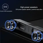 LEERFEI E91 10W Long Bar Shape Dual-speaker Multimedia Radio Bluetooth Audio, Support TF Card / U Disk / 3.5mm AUX, Support TF Card / U Disk / 3.5mm AUX - Image 3