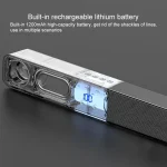 LEERFEI E91 10W Long Bar Shape Dual-speaker Multimedia Radio Bluetooth Audio, Support TF Card / U Disk / 3.5mm AUX, Support TF Card / U Disk / 3.5mm AUX - Image 4