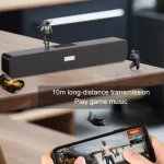 LEERFEI E91 10W Long Bar Shape Dual-speaker Multimedia Radio Bluetooth Audio, Support TF Card / U Disk / 3.5mm AUX, Support TF Card / U Disk / 3.5mm AUX - Image 6