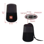 T&G TG168 Portable Wireless Bluetooth V5.0 Stereo Speaker with Handle, Built-in MIC, Support Flashing LED Light & TF Card & U Disk & AUX IN & FM, TG168 - Image 9