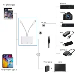 NK-107 Pro 3 in 1 USB-C / Type-C + 8 Pin Male to USB + RJ45 + 8 Pin Charging Female Interface Adapter - Image 7