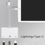 NK-107 Pro 3 in 1 USB-C / Type-C + 8 Pin Male to USB + RJ45 + 8 Pin Charging Female Interface Adapter - Image 10