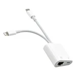 NK-1035 Pro 2 in 1 USB-C / Type-C + 8 Pin Male to RJ45 + 8 Pin Charging Female Interface Adapter - Image 3