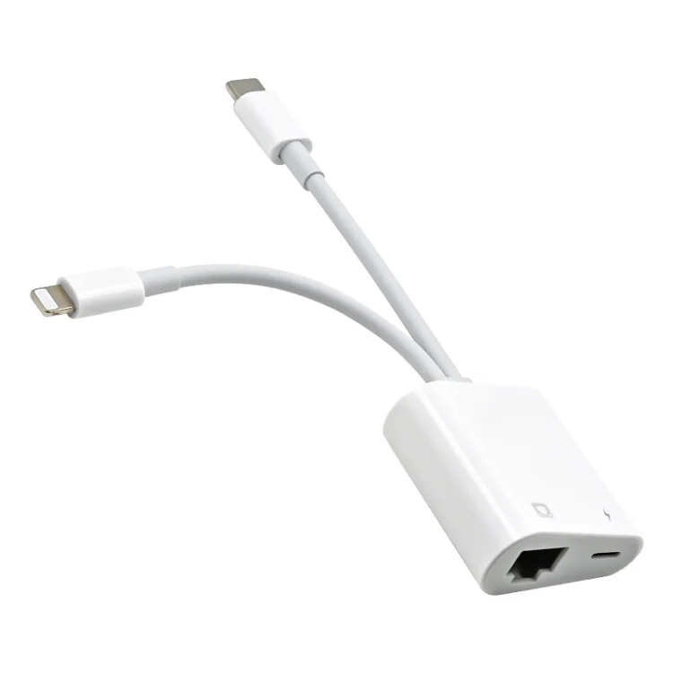 NA0023_2.webp NK-1035 Pro 2 in 1 USB-C / Type-C + 8 Pin Male to RJ45 + 8 Pin Charging Female Interface Adapter - Image 3