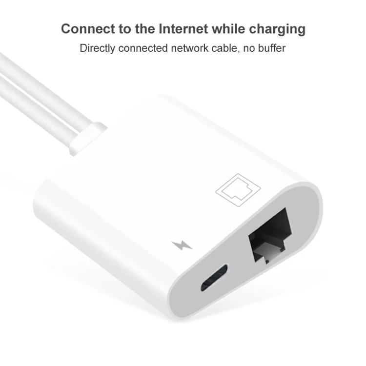 NA0023_4.webp NK-1035 Pro 2 in 1 USB-C / Type-C + 8 Pin Male to RJ45 + 8 Pin Charging Female Interface Adapter - Image 5
