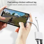 NK-1035 Pro 2 in 1 USB-C / Type-C + 8 Pin Male to RJ45 + 8 Pin Charging Female Interface Adapter - Image 8