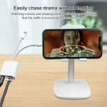NK-1035 Pro 2 in 1 USB-C / Type-C + 8 Pin Male to RJ45 + 8 Pin Charging Female Interface Adapter - Image 9
