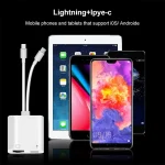 NK-1035 Pro 2 in 1 USB-C / Type-C + 8 Pin Male to RJ45 + 8 Pin Charging Female Interface Adapter - Image 10