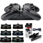 Special UFO Shape 2 x USB Charging Dock Station Stand / Controller Charging Stand for PS4 Playstation 4  with Multi Colors LED, For PS - Image 5