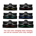 Special UFO Shape 2 x USB Charging Dock Station Stand / Controller Charging Stand for PS4 Playstation 4  with Multi Colors LED, For PS - Image 6