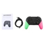Wireless Game Pro Controller With Screenshot Vibration Function for Nintendo Switch(Green Pink) - Image 6