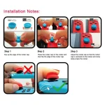 Left + Right Gamepad Rocker Cap Button Cover for Switch, For Switch(Black), For Switch(Blue + Magenta), For Switch(Green+Red), For Switch(Red) - Image 7