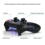 Wireless Bluetooth Diamond Texture Shock Touch Plate Game Handle Controller with Smart Indicator for Sony PS4 - Image 5