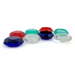 2 PCS Diamond Texture Games Grip Caps for PS5, Clear White, Green, Blue, Red - Image 2