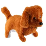 2 PCS Plush Puppy Electric Toys Can Will Move Forward / Will Backwards / Sounding and Luminous Eyes, Random Color Delivery - Image 2