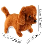 2 PCS Plush Puppy Electric Toys Can Will Move Forward / Will Backwards / Sounding and Luminous Eyes, Random Color Delivery - Image 6