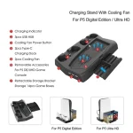KJH P5-010-2 Multi-function Charging Cooling Fan Base with Storage Tray Bracket For PS5 De / UHD - Image 5
