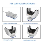 JYS P5116 Wireless Handle Dual Charging Station with Indicator Light For PS5 - Image 3