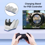 JYS P5116 Wireless Handle Dual Charging Station with Indicator Light For PS5 - Image 7