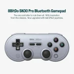8BitDo SN30 Pro Bluetooth Gamepad Hall Version for Switch / Steam / PC / Android (Grey) - Image 4