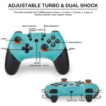 6-axis Bluetooth Joypad Gamepad Game Controller for Switch Pro - Image 4