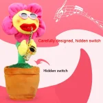 Sunflower Sax Style Bluetooth Plush Children Adult Toy ,Support USB Charging & Battery - Image 5