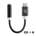 ENKAY Hat-Prince USB-C / Type-C to 3.5mm Nylon Woven Audio Adapter, Length: about 10cm, Black, Gold, Magenta - Image 5