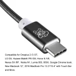 ENKAY Hat-Prince USB-C / Type-C to 3.5mm Nylon Woven Audio Adapter, Length: about 10cm, Black, Gold, Magenta - Image 6