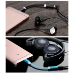 ENKAY Hat-Prince USB-C / Type-C to 3.5mm Nylon Woven Audio Adapter, Length: about 10cm, Black, Gold, Magenta - Image 8