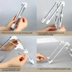 Aluminum Alloy Laptop Height Extender Holder Stand Folding Portable Computer Heat Dissipation Bracket, Size: 24.5x3.3x2.8cm - Image 12