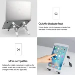 Aluminum Alloy Laptop Height Extender Holder Stand Folding Portable Computer Heat Dissipation Bracket, Size: 24.5x3.3x2.8cm - Image 9