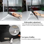 Aluminum Alloy Laptop Height Extender Holder Stand Folding Portable Computer Heat Dissipation Bracket, Size: 24.5x3.3x2.8cm - Image 10