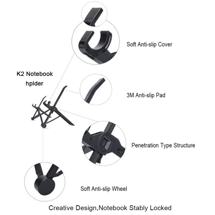 PC0832B_3.webp Nexstand K2 Laptop Height Extender Holder Stand Folding Portable Computer Heat Dissipation Bracket, Size: 35.4x4x4cm - Image 4