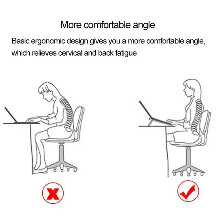 PC0833S_10.webp Laptop Height Extender Holder Stand Folding Portable Computer Heat Dissipation Bracket, Size: 22.3x23.5x1.3cm - Image 11