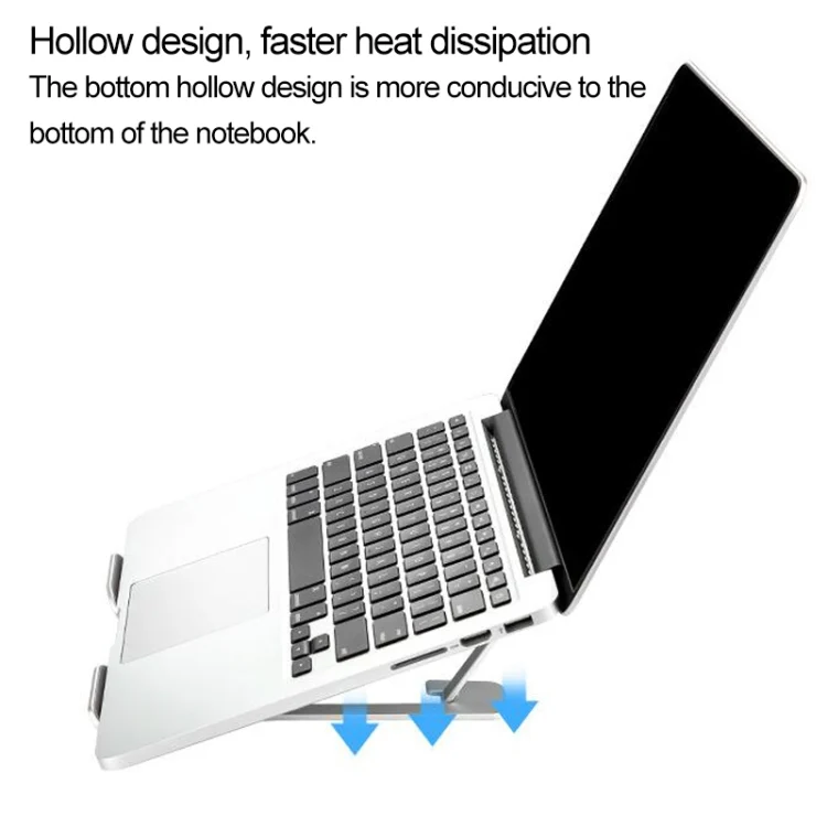 PC0833S_13.webp Laptop Height Extender Holder Stand Folding Portable Computer Heat Dissipation Bracket, Size: 22.3x23.5x1.3cm - Image 14