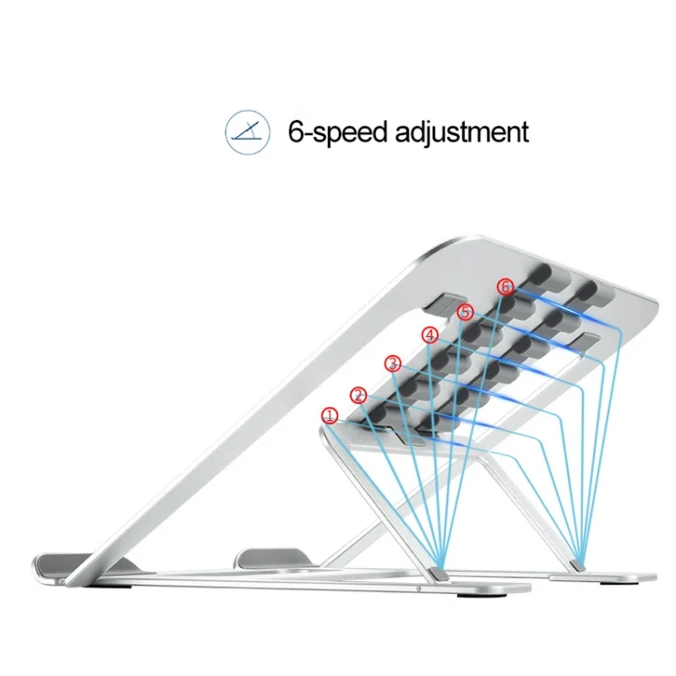 PC0833S_5.webp Laptop Height Extender Holder Stand Folding Portable Computer Heat Dissipation Bracket, Size: 22.3x23.5x1.3cm - Image 6